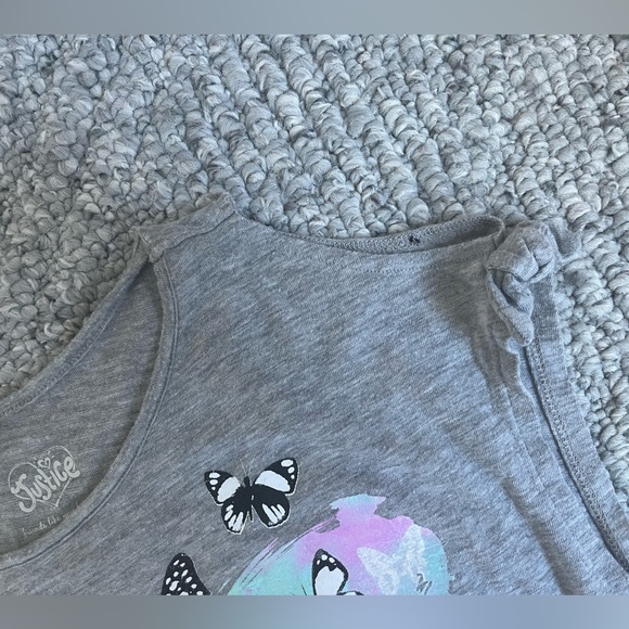 Justice Paris T-shirt with butterflies Girls size 20 plus size - Picture 3 of 5